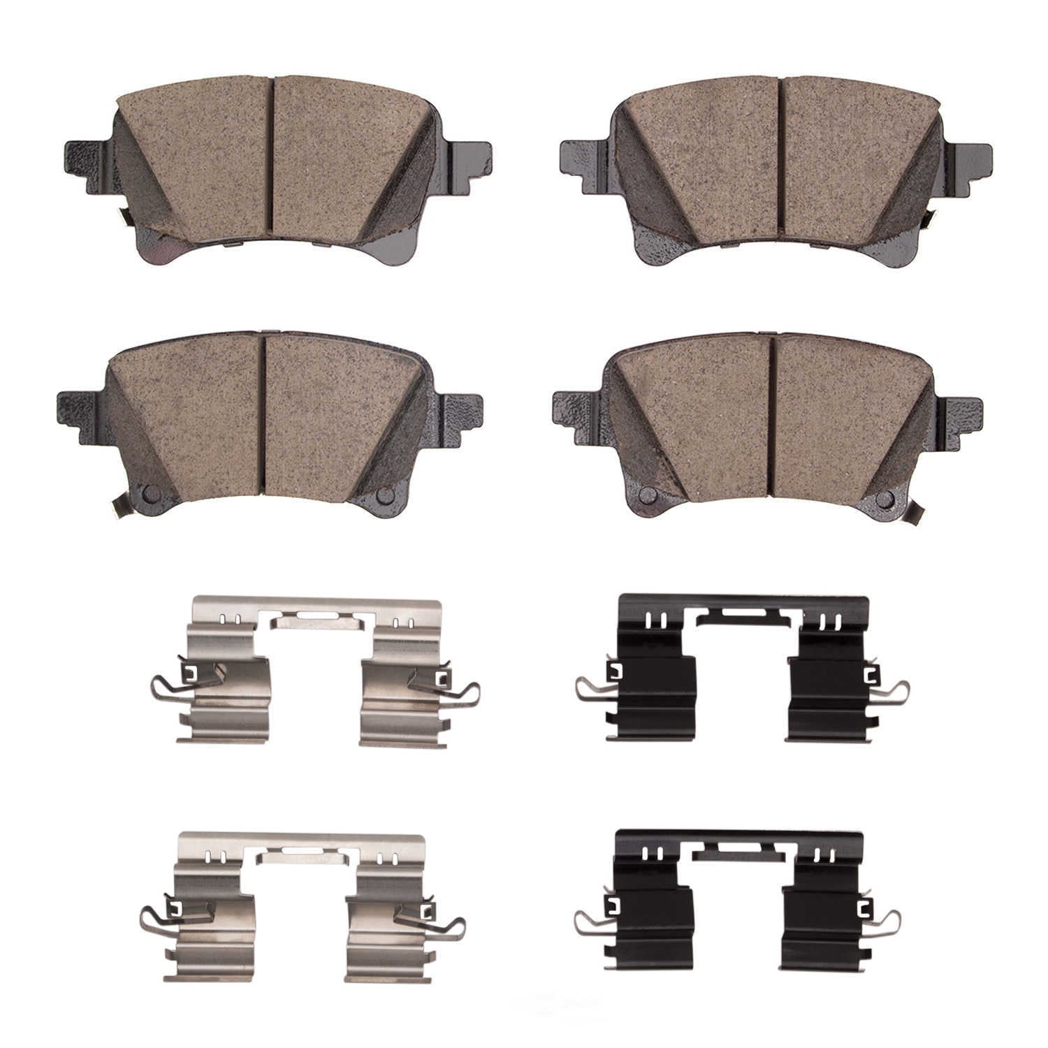 Dynamic Friction Company 1551-2233-01 DFC 5000 Advanced Brake Pads - Ceramic and Hardware Kit - OE
