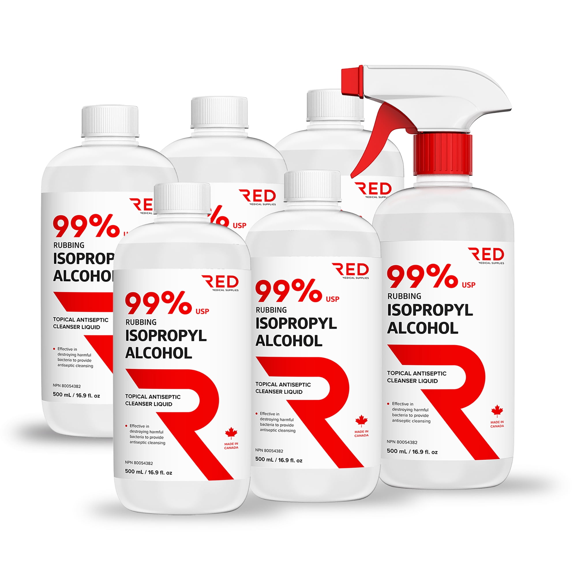 Clean Alcohol Isopropyl Rubbing Alcohol 99%, 500 mL - Pharmaceutical Grade, Household ...