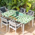 thumbnail image 2 of Happy St. Patrick's Day Table Cloths for 3 Foot Rectangle Tables, Green Gnomes Lucky Leaves Clovers Patio Waterproof Elastic Fitted Tablecloths, Washable Rectangular Table Cover for Camping, 2 of 8