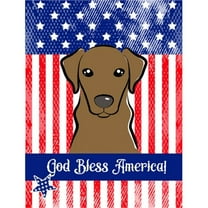 Caroline's Treasures BB2163GF God Bless American Flag with Wirehaired Dachshund Flag Garden Size , Small, multicolor