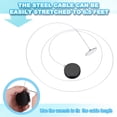thumbnail image 3 of 1.5m / 4.9Ft Retractable Remote Control Tether, Security Remote Cable Lock for TV Remotes White (Round Iron Cap) 4 Pcs, 3 of 6