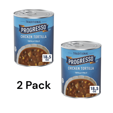 ( 2 Pack ) Progresso Traditional, Chicken Tortilla Canned Soup, Gluten Free, 18.5 oz.