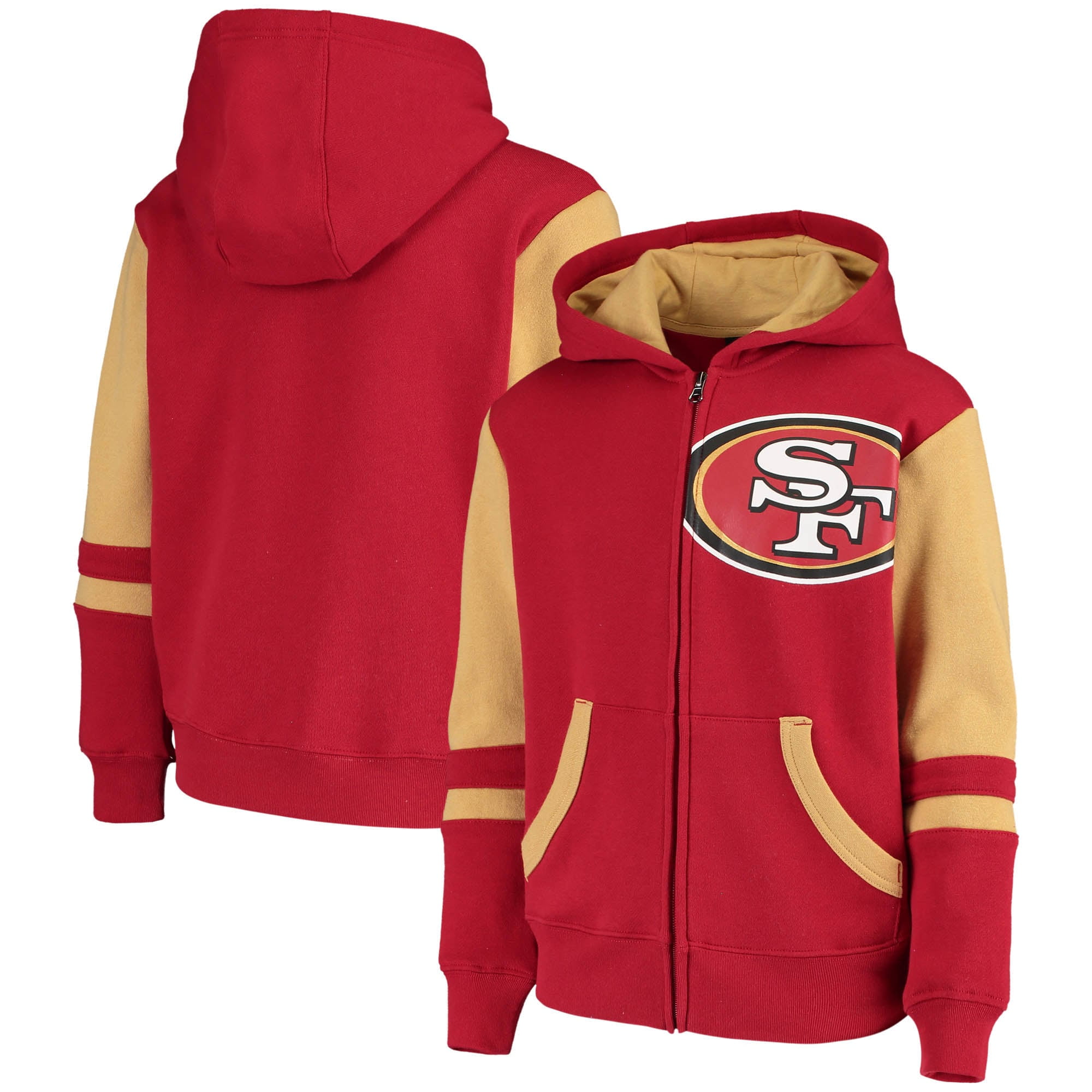 San Francisco 49ers Youth Stadium Full-Zip Hoodie - Scarlet - Walmart.com - Walmart.com