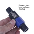 thumbnail image 2 of Eigraketly 2 piezas, conector de altavoz de 4 pines, adaptador de Cable de Audio para altavoz, accesorio de rendimiento profesional de repuesto Artesanía, 2 of 6