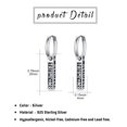 thumbnail image 3 of Midir&Etain Viking Earrings for Men Women 925 Sterling Silver Rune Drop Huggie Hoop Earrings Norse Viking Runes Hoop Earrings Viking Jewelry Gifts, 3 of 7