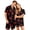 Red, variant on Pajamas Set for Women Glossy Short Sleeve Button Down Lounge Set Shorts 2 Piece Summer Casual Sleepwear for Him And Her,Yellow(S)
