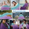 thumbnail image 5 of Teal Purple Ombre Cooling Blanket,Lightweight Breathable Summer Throw Blanket with Double Sided Cold Effect,Modern Geometric Striped Abstract Art Picnic Blankets Bed Sheet for Hot Sleepers 40"x60", 5 of 8