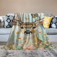 thumbnail image 2 of Orinice Forest Deer Blanket Soft, Cozy, Lightweight  Throw, Perfect for Couch, Bed, Travel - Fuzzy, Fluffy Home Decor for Indoor and Outdoor Use  40x50in, 2 of 6