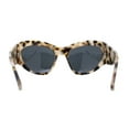 thumbnail image 4 of Exaggerated Oversized 90s Plastic Wrap Sport Plastic Sunglasses Beige Tortoise Black, 4 of 4