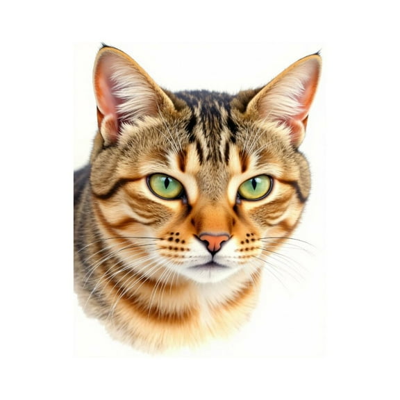 Paint by Numbers Kit for Adults, Green Eyed Feline Portrait Paint by Numbers, Easy Paint by Numbers Kit for Adults Beginner, DIY Adult Paint by Number Kits on Canvas, 12x16in Home Decor