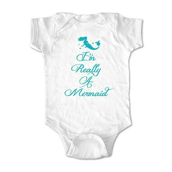 I'm really a Mermaid - wallsparks cute & funny Brand - baby one piece bodysuit - Great baby shower gift!