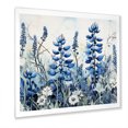 thumbnail image 2 of Designart "Blue Bonnets Blossom Mosaic I" Blue Bonnets Picture Framed Canvas Art Print, 2 of 5