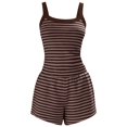 thumbnail image 4 of SIYUDAN Matching Sets For Women, Striped Camisole & Shorts, Athletic Summer Casual Two Piece Outfit S, 4 of 4