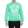 thumbnail image 2 of Wild Bobby Hamptons Tennis Club Est 1986 Sports Unisex Crewneck Sweatshirt, Mint, 3X-Large, 2 of 6