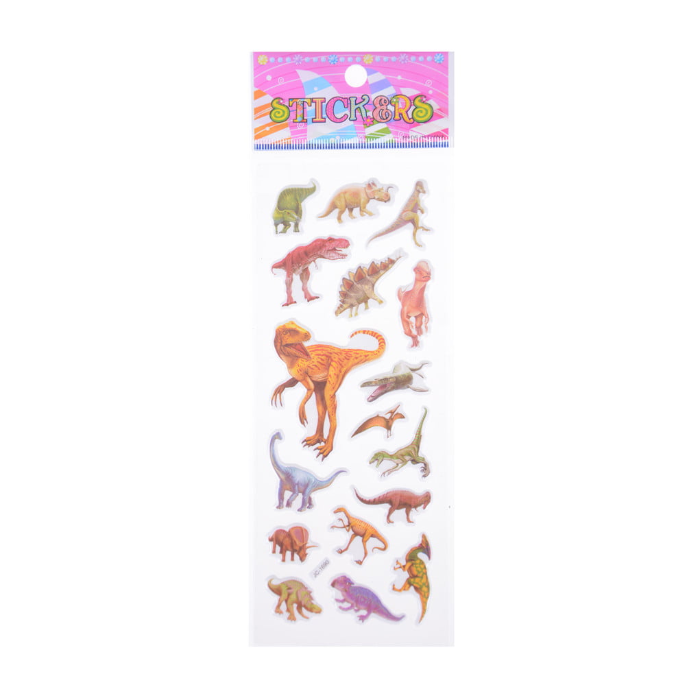 10 pcs dinosaur Stickers 3D children cartoon Scrapbooking puffy Kids gift Y PO
