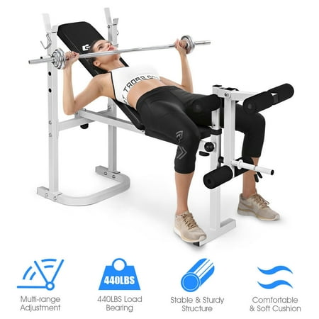 Olympic Folding Weight Bench Incline Lift Workout Leg Training