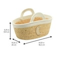 thumbnail image 4 of Water Hyacinth Storage Basket with Crescent Moon Plaque and Cotton Rope Trim, 4 of 9
