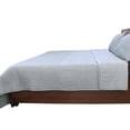 thumbnail image 2 of Herring Bone Ivory and Navy Cotton Twin Quilt Set, 2 of 7