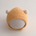 thumbnail image 3 of Auroural Winter Hats for Kids Knit Hats for Kids Baby Ear Protection Hat Knitted And Warm For Fall And Winter Solid Color Hat For Young Babies Yellow, 3 of 3