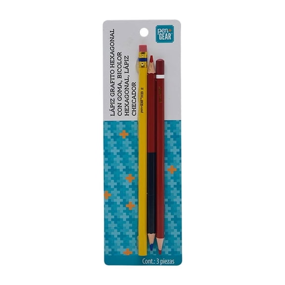 Set de Escritura Pen + Gear Con Lápiz Grafito, Lápiz Bicolor, Lápiz Checador