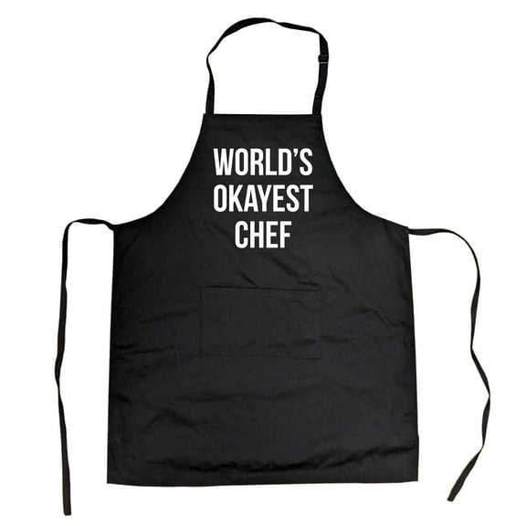 World's Okayest Chef Apron Funny Summer Cookout Apron