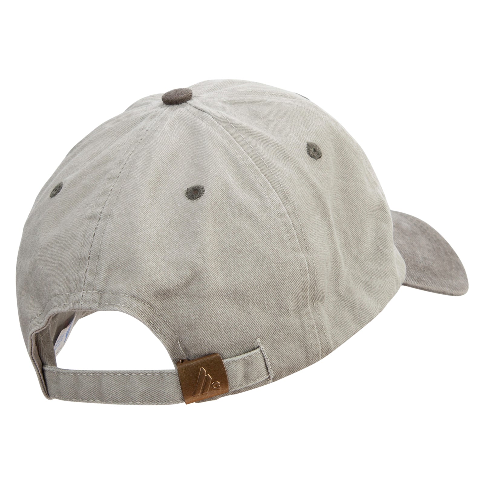Yin Yang Clover Embroidered Pigment Dyed Wash Cap - Beige Brown OSFM