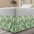 thumbnail image 1 of Gardening Bed Skirt, Buttercup Flowers Field Leaf Botany Flourish in the Yard Summer, Elastic Bedskirt Dust Ruffle Wrap Around for Bedding Decor, 4 Sizes, Green and Pastel Yellow, by Ambesonne, 1 of 2