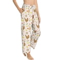 thumbnail image 6 of Salouo Chicken Family Print Women's Pajama Pants Casual Loose Sweatpants PJs Flowy Pants Drawstring Palazzo for Women Wide Leg Pants Lounge Pajama -X-Large, 6 of 8