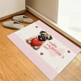 thumbnail image 3 of Happy Valentine's Day Pug Brings Love Heart Doormat Dog Lover Gifts Indoor Outdoor Welcome Mat - 02028, 3 of 5