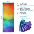 thumbnail image 2 of Rainbow Tie Dye Ink Pattern Hot Yoga Mat Towel Non Slip for Hot Yoga - Quick-Drying Yoga Mat Cover with 4 Corner Pockets with Travel Bag - Hot Yoga Towel Non Slip Grip Moisture Wicking Sweat 70"x26", 2 of 6