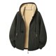 thumbnail image 2 of Ceisia Men Solid Color Hooded Zipper Lamb Gift Fleece Warm Long Sleeve Casual Cardigan Jackets, 2 of 8