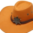 thumbnail image 4 of Cowboy Hat Cowgirl Hat Fashion Unisex Polyester Lightweight Outdoor Hat Sun Hat Yellow, 4 of 8