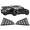 Carbon Fiber Print, variant on Ikon Motorsports Compatible with 2016-2024 Chevy Camaro GT Style Rear Quarter Side Window Louvers Scoop Cover Vent 2Pc Set