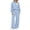 Light Blue, variant on 2 Piece Sets for Women Trendy Lounge Sets for Women Travel Vacation Fall Outfits for Women Button Snap Mock Sweatshirt and Wide Leg Pant Sweat Suit S