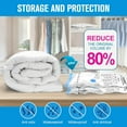 thumbnail image 2 of PinesC Vacuum Storage Bags Vacuum Bags - 10 Medium 70x50cm Double Zip Seal Reusable Airtight Bags Vacuum Pack Storage Bags for Duvets, Bedding, Pillow, Clothes, Quilt, Sweater, Comfo, 2 of 5