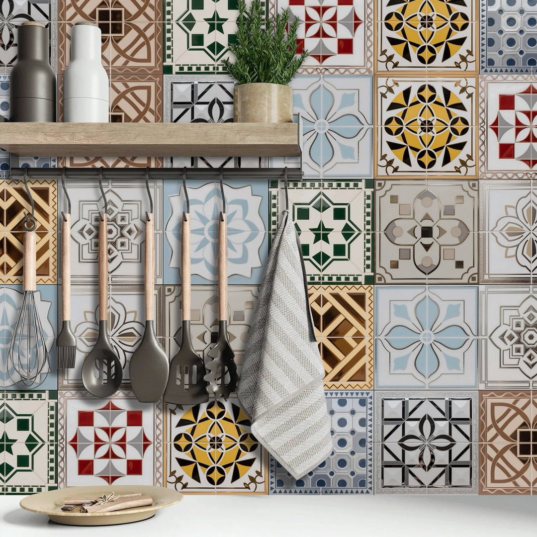 12 Pcs Foaming Board Vinyl Tiles Stickers Wall Decals 5.91" x 5.91" Waterproof Peel and Stick Backsplash Living Room DIY Decor Sticker