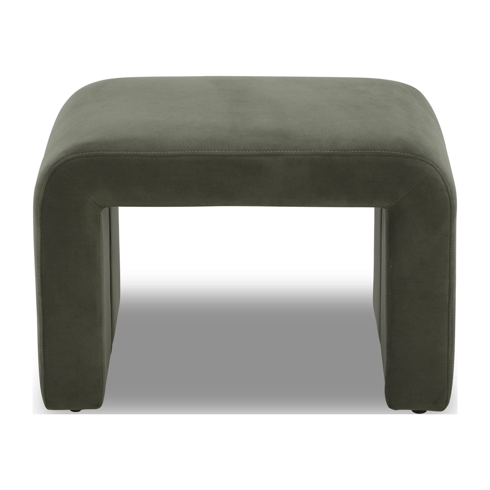 Better Homes & Gardens Juliette Velvet Pouf, Olive