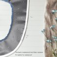 thumbnail image 5 of Funda para asiento de inodoro con cremallera, gruesa, cálida, agradable para la piel, con asa, lavable, reutilizable, tamaño estándar para todos los asientos de inodoro ovalados (verde + azul), 5 of 5
