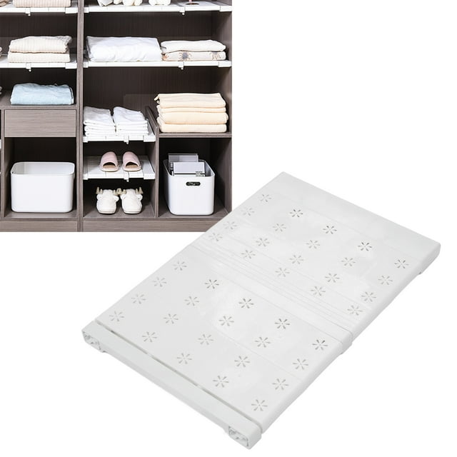 Adjustable Length Expandable Closet Shelves, Easy Installation, Durable Material, Multifunctional Design, Organize Your Space