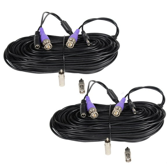 VideoSecu 2x 50ft Pre-made Connector All-in-One Extension Cable CCTV Surveillance Camera 960P/720P TVI CVI and AHD BTL