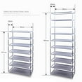 thumbnail image 7 of 10 Tiers Shoe Rack Shoe Storage Organizer Cabinet Tower with Non-woven Fabric Cover, 7 of 7