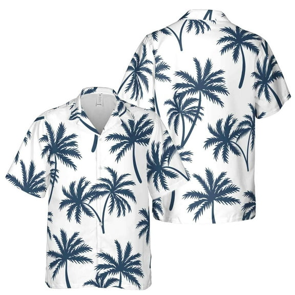 Blue Palm Tree Hawaiian Shirt S-5XL, Vacation Shirt