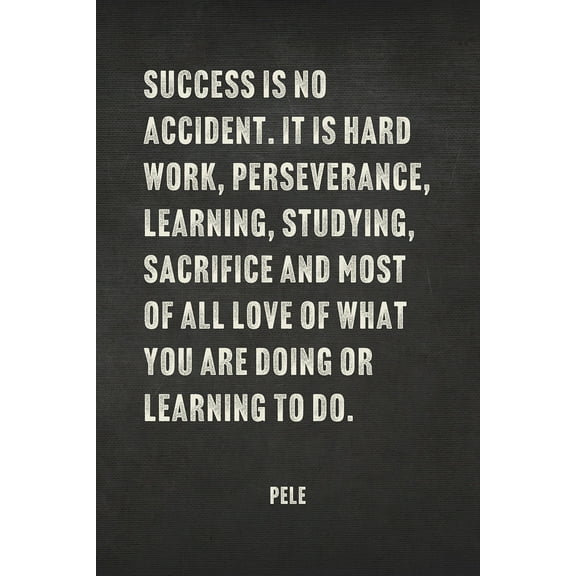 Success is No Accident Motivational Wall Art Print - 12" x 18" Art Print Wall Decor