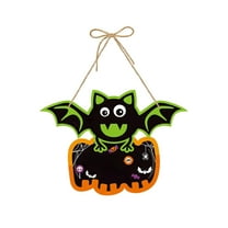 OAVQHLG3B Halloween Home Front Porch Door Hanger Decor, Scary Party Paper Signs Banners,Bats Spooky Creepy Ghosts Skulls Skeleton Pumpkin Wall Hanging Indoor Decorations