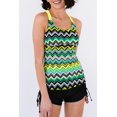 thumbnail image 1 of POGLIP Débardeur Tankini à Imprimé Géométrique Vert pour Femmes, 1 of 6