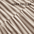 thumbnail image 5 of Boho Farmhouse Shower Curtain with Ruffle Hem, Linen Textured White Shower Curtains for Bathroom Vintage Rustic Fabric, Brown Stripe 72" W x 72" L, 5 of 5