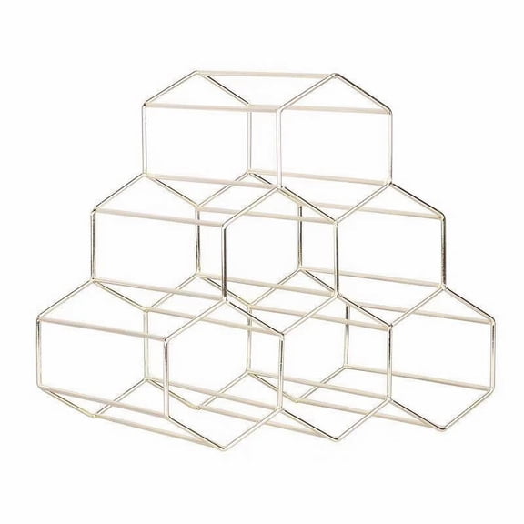 XSCPXTT Bottle Freestanding Modern Gold Metal Small Wine Rack - Tabletop Wine Holder Stand for Cabinet, Pantry, Wine Bottle Storage - No Assembly Required Gold