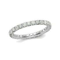 1.00 Carat (Ctw H-I, I1-I2) Diamond Eternity Wedding Band in 14K White Gold Ring