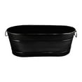 thumbnail image 1 of DOLITY Galvanized Oval Beverage Tub Ice Holder Ice Bucket for Cocktail Drinks Hotel Black, 1 of 9