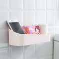 thumbnail image 4 of ziyahi Punch Free Home Bathroom Wall Storage Rack Hanging Basket Plastic Practical apricot, 4 of 6